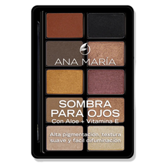 Sombra Compacta de Ojos Paleta 10 Tonos Ana María