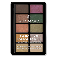 Sombra Compacta de Ojos Paleta 10 Tonos Ana María