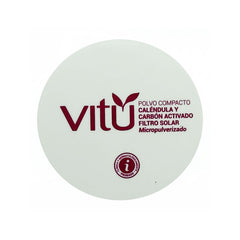 Polvo Compacto Caléndula y Cárbon Activado Filtro Solar Vitú