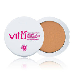 Polvo Compacto Caléndula y Cárbon Activado Filtro Solar Vitú
