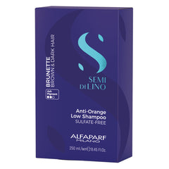 Semi Di Lino Brunette Anti-Orange Shampoo Cabello Castaño Alfaparf Milano