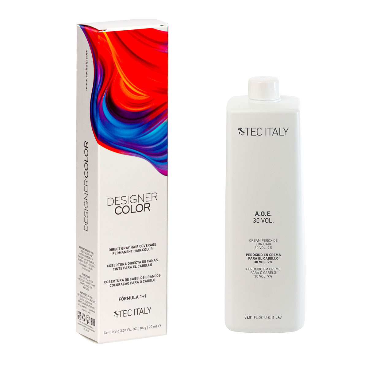 Tinte Designer Color con Peróxido en Crema Tec Italy