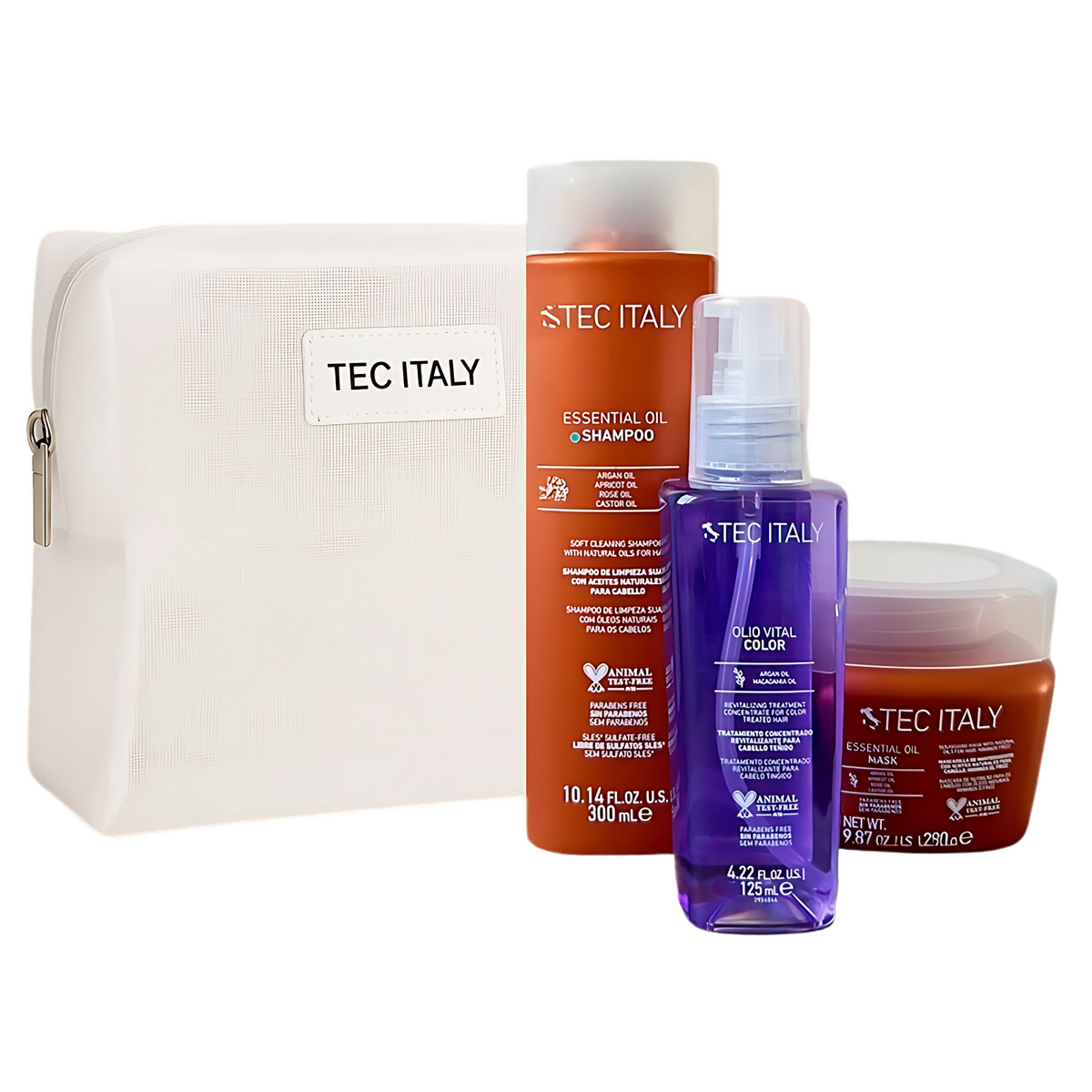 Kit Essential Oil  Shampoo - Tratamiento - Olio Vital Tec Italy