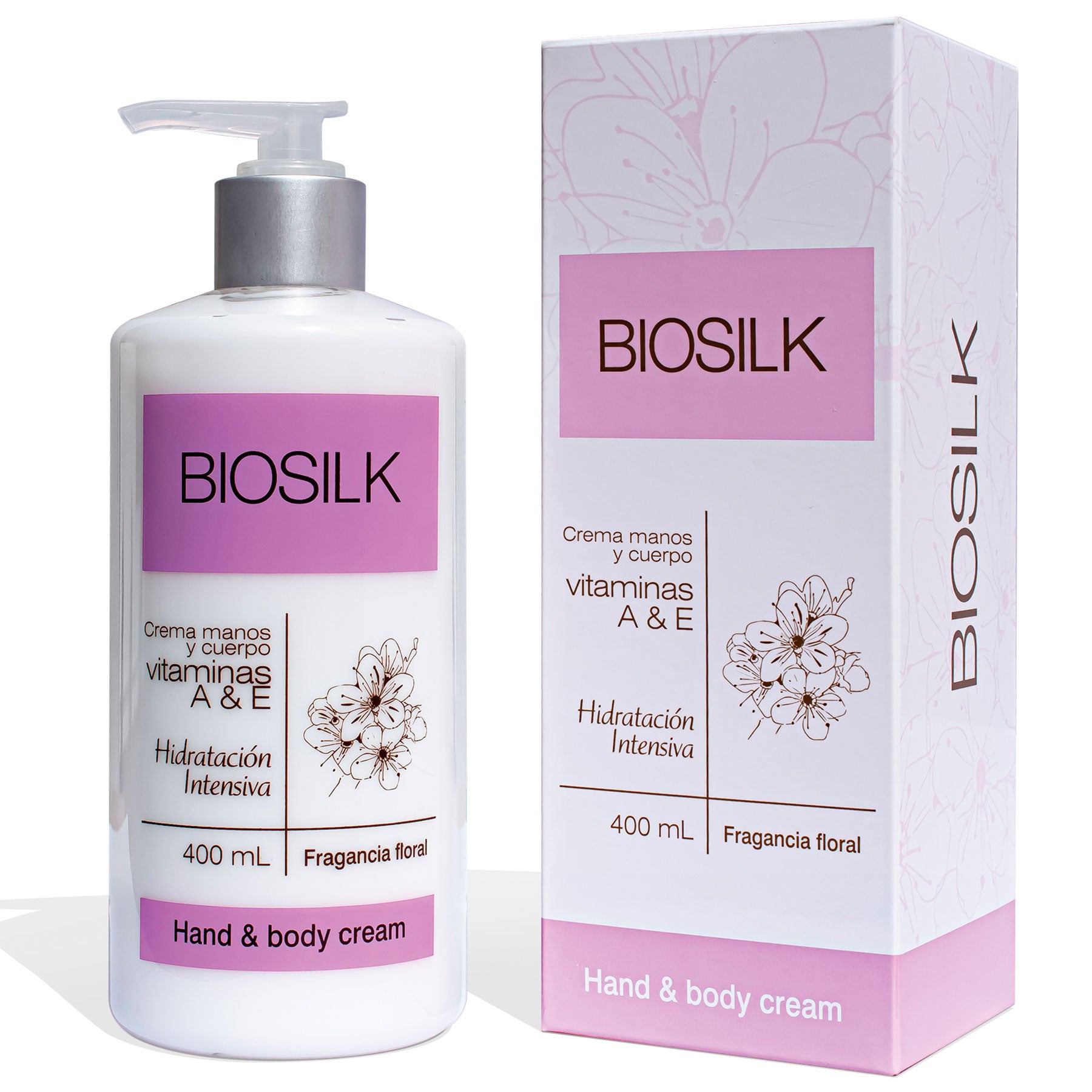 Crema Manos y Cuerpo con Vitaminas A y E Floral Biosilk