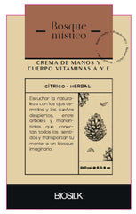 Crema de Manos y Cuerpo con Vitaminas A & E Bosque Místico Biosilk