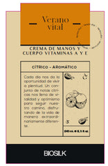 Crema de Manos y Cuerpo con Vitaminas A & E Verano Vital Biosilk