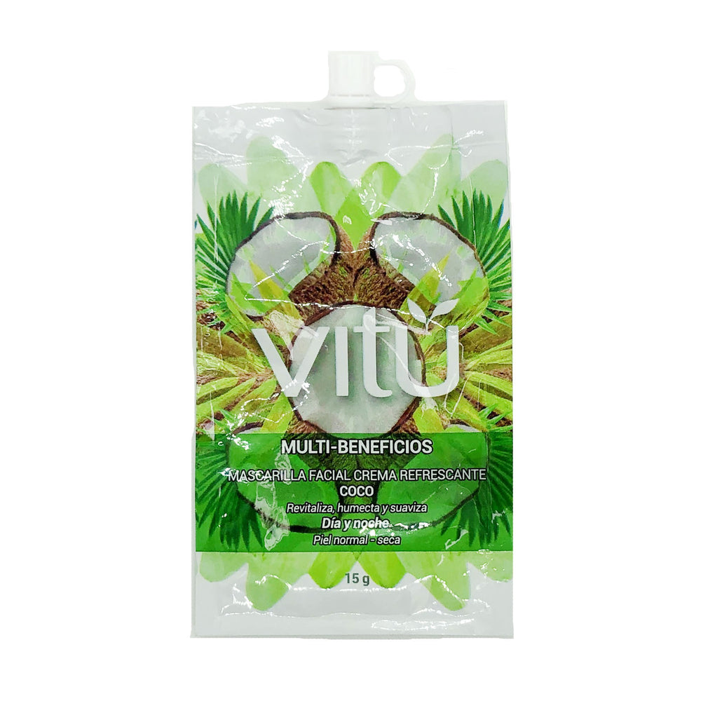 Mascarilla Facial Refrescante Coco Vitú