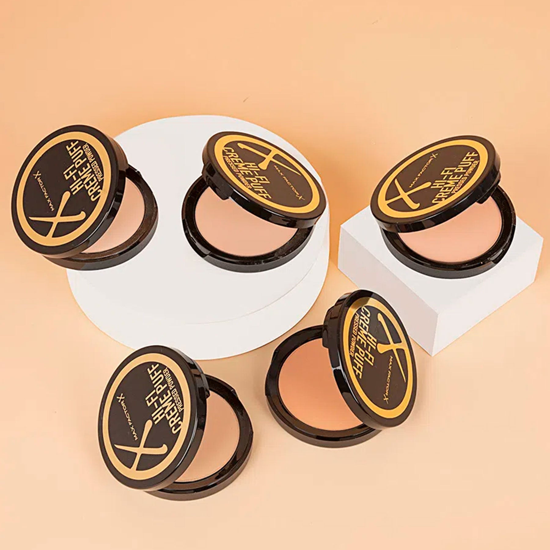 Polvo Compacto Hi-Fi Creme Puff Deluxe (Con espejo) Max Factor