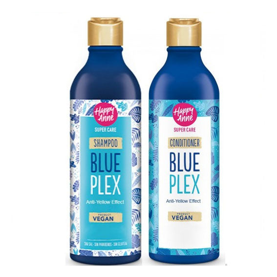 Kit Blue Plex Shampoo - Acondicionador Vegano Happy Anne