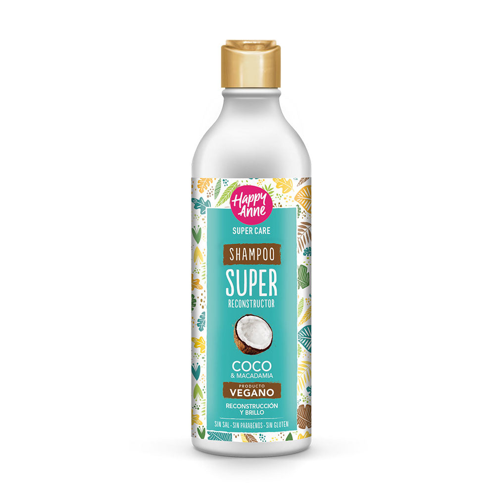 Super Reconstructor Coco y Macadamia Shampoo Vegano Happy Anne